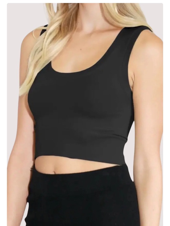 Nikibiki Tops - Nikibiki Black Cropped Tank Top
